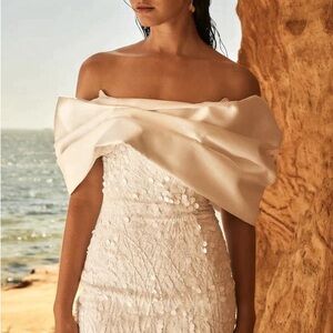 Eliya the Label - Bianca White Sequin Off Shoulder Mini Dress